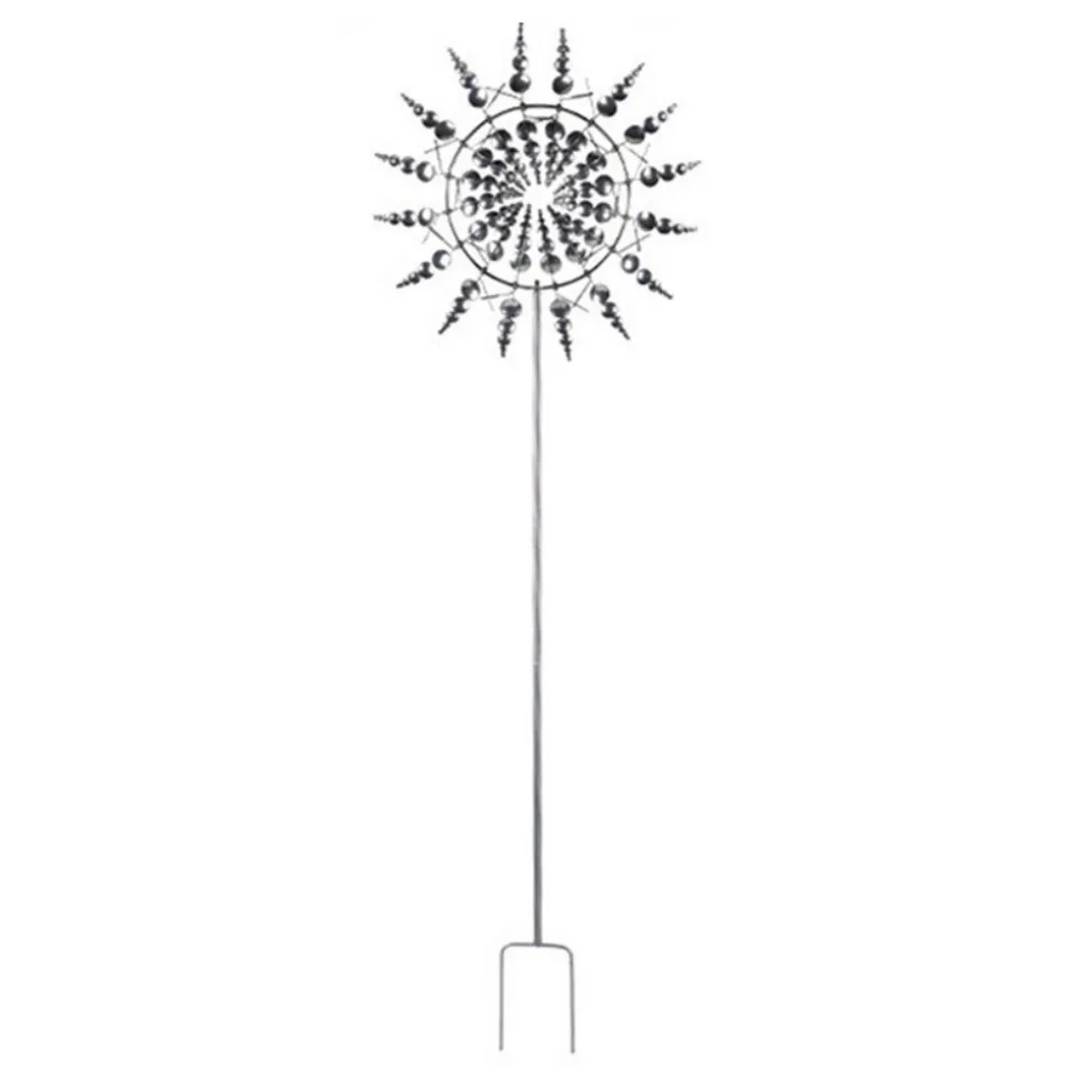 DTOPBUYAGE - Moulinets de décoration pour jardin argent dtopbuyage