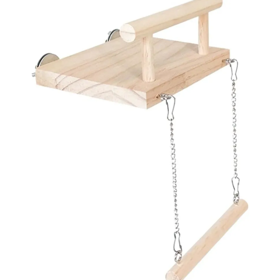 DTOPBUYAGE - Perchoir en bois pour oiseaux