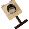 DTOPBUYAGE - Perchoir mangeoire bois pour oiseaux