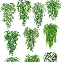 DTOPBUYAGE - Plantes artificielles - tiges de fougères et de feuilles persanes pour mur type a - dtopbuyage