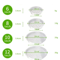 DTOPBUYAGE - Plateaux de soutènement pour pots de plantes transparents 30cm10pcs dtopbuyage