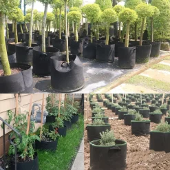 DTOPBUYAGE - Sacs de plantation noirs en non-tissé 15 gallons 5 pièces dtopbuyage
