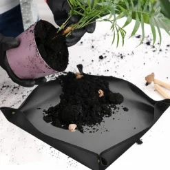 DTOPBUYAGE - Tapis de rempotage pour le jardinage noir, 32cmx32cm dtopbuyage