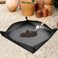 DTOPBUYAGE - Tapis de rempotage pour le jardinage noir, 32cmx32cm dtopbuyage