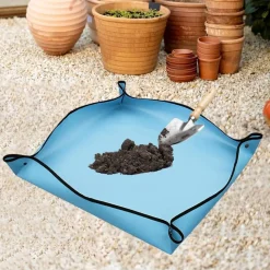 DTOPBUYAGE - Tapis de rempotage pour le jardinage bleu, 50cmx50cm dtopbuyage