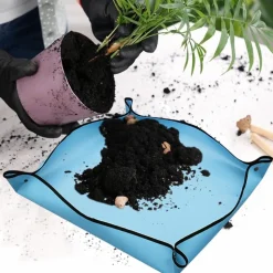 DTOPBUYAGE - Tapis de rempotage pour le jardinage bleu, 75cmx75cm dtopbuyage