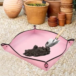 DTOPBUYAGE - Tapis de rempotage pour le jardinage rose, 32cmx32cm dtopbuyage