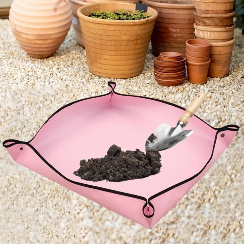 DTOPBUYAGE - Tapis de rempotage pour le jardinage rose, 32cmx32cm dtopbuyage