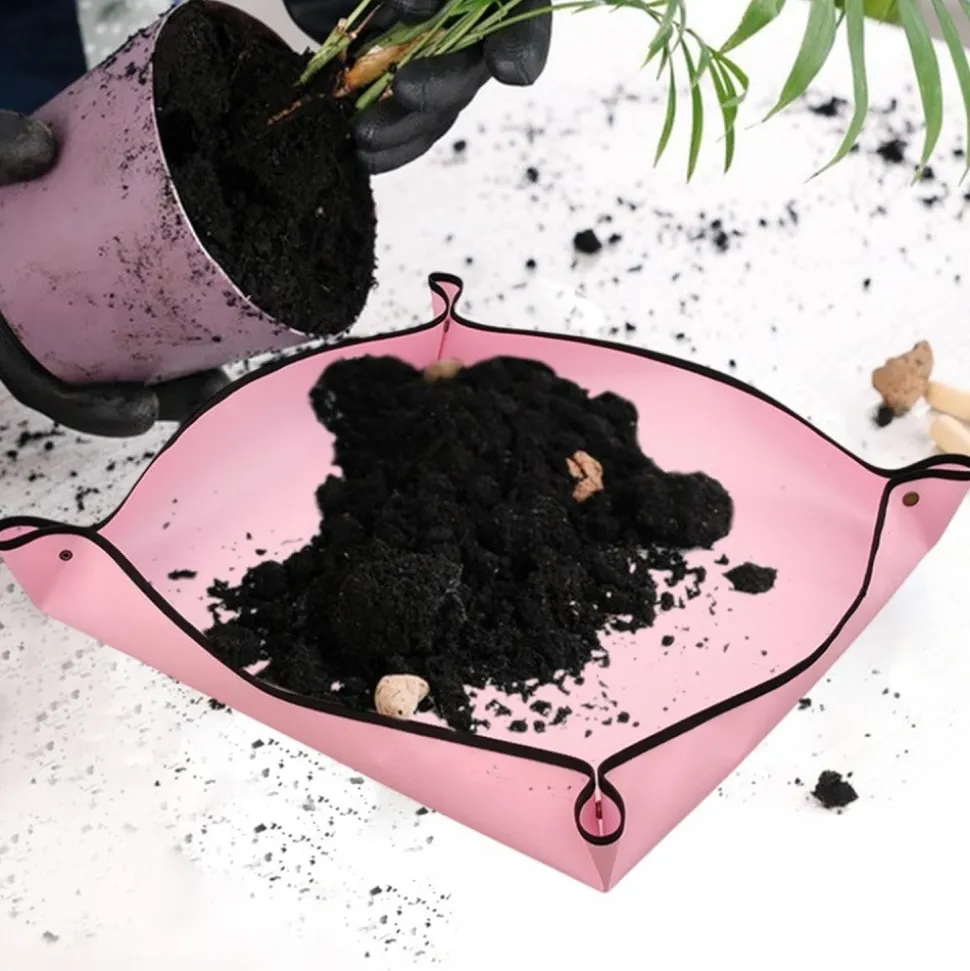 DTOPBUYAGE - Tapis de rempotage pour le jardinage rose, 75cmx75cm dtopbuyage