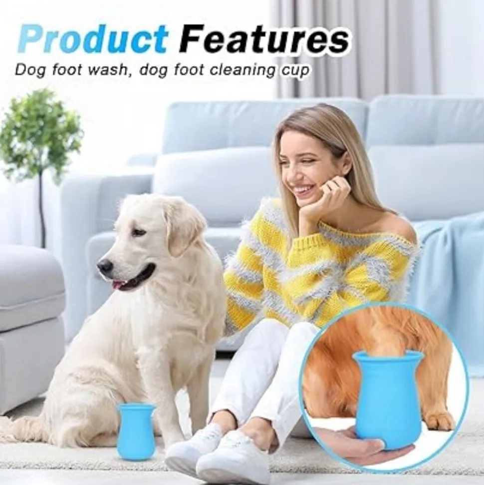 DTOPBUYAGE - Tasse de nettoyage des pieds de chien,2pcs