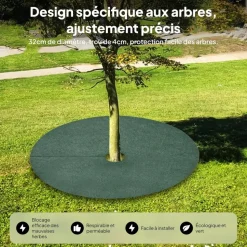 DTOPBUYAGE - Tissu de jardinage non - tissé diamètre 32cm lot de 10 dtopbuyage