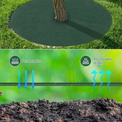 DTOPBUYAGE - Tissu de jardinage non - tissé diamètre 25cm lot de 10 dtopbuyage