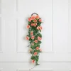 DTOPBUYAGE - Vinée de roses artificielles avec panier de bambou pour décoration champagne dtopbuyage