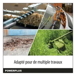 DUAL POWER - Souffleur de feuilles a batterie 20v dual power powdpg7521 - livré sans batterie ni chargeur