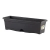 EDM - Jardinière intégrée soucoupe 60x20cm anthracite