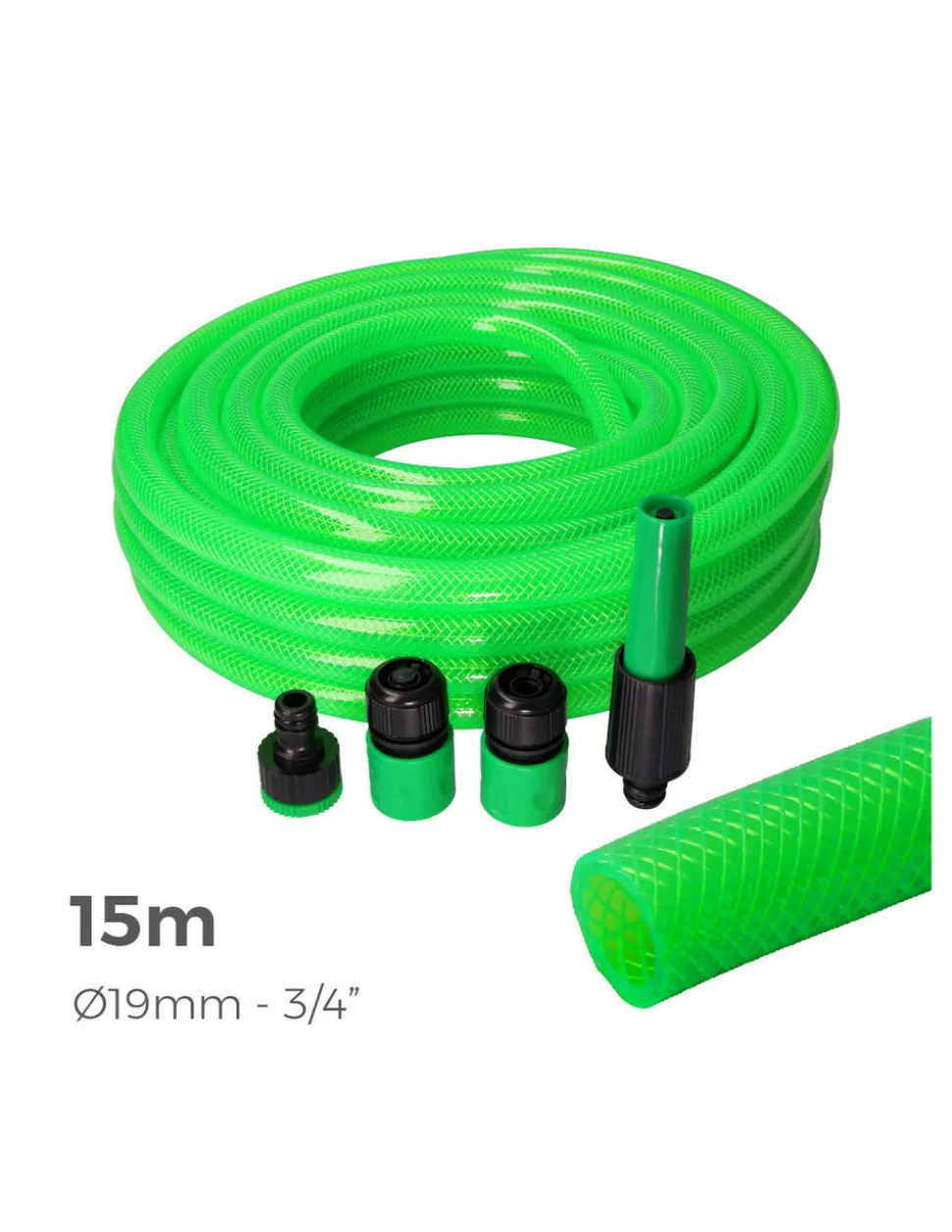 EDM - Tuyau d'arrosage edm - diamètre 19 mm - 15 m - anti uv avec accessoires