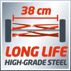 EINHELL - Tondeuse à gazon à main ge-hm 38 s-f