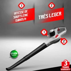 ELEM GARDEN TECHNIC - Kit 3 machines rechargeables 20v max + 2 batteries