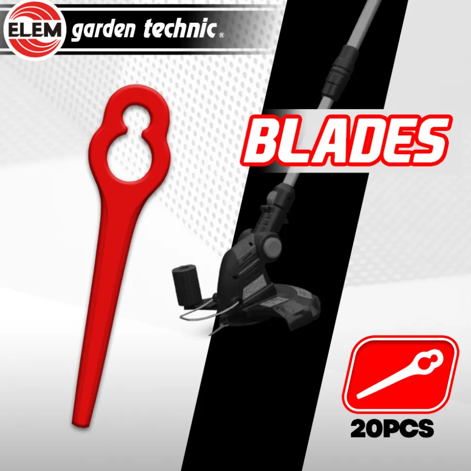 ELEM GARDEN TECHNIC - Lot de 20 lames pour coupe bordures