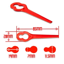 ELEM GARDEN TECHNIC - Lot de 20 lames pour coupe bordures