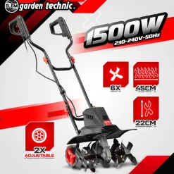 ELEM GARDEN TECHNIC - Motobineuse électrique 1500w - 6 fraises - 45cm - elem garden