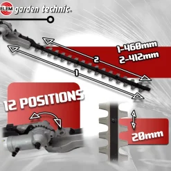 ELEM GARDEN TECHNIC - Scie à ébrancher - taille haies sur perche 1010w