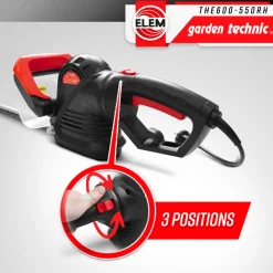 ELEM GARDEN TECHNIC - Taille haies électrique 620w - lame 55cm - poignée arrière rotative - elem garde
