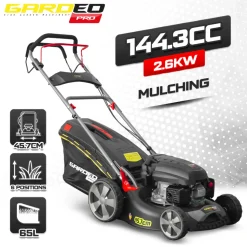 ELEM GARDEN TECHNIC - Tondeuse thermique autotractée 144.3cc - 46cm livrée avec 2 lames + mulching - g