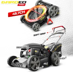 ELEM GARDEN TECHNIC - Tondeuse thermique autotractée 144.3cc - 46cm livrée avec 2 lames + mulching - g