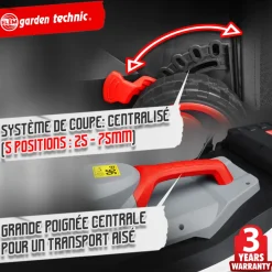ELEM GARDEN TECHNIC - Tondeuse à gazon électrique 1500w - largeur de coupe 37cm - elem garden
