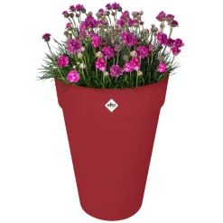 ELHO - Pot Loft rond haut, coloris rouge théâtre - D.42xH.56cm