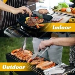 Ensemble d'USTensiles de Barbecue en Acier Inoxydable de 7 Pièces