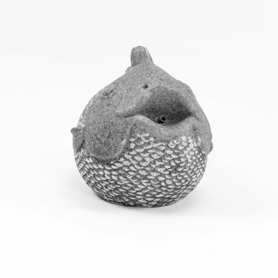 ESOTEC - Esotec gargouille avec pompe solaire poisson | figure de bassin figure de jardin h=22cm 101665