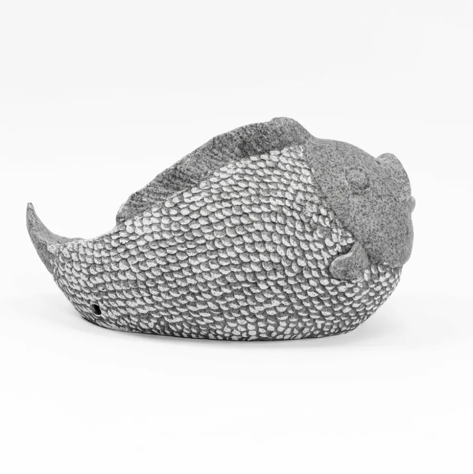 ESOTEC - Esotec gargouille avec pompe solaire poisson | figure de bassin figure de jardin h=22cm 101665