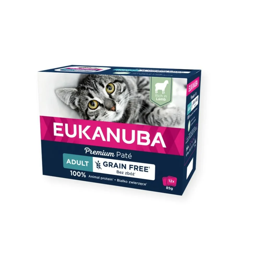 EUKANUBA - Eukanuba - chat adulte - sans céréales - pâtée agneau 85 g