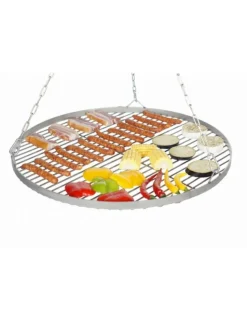 FARM COOK - Grille ronde à suspendre pour brasero en acier-ø 50cm-acier inoxydable---acier inoxydable