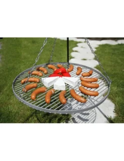 FARM COOK - Grille ronde à suspendre pour brasero en acier-ø 50cm-acier inoxydable---acier inoxydable