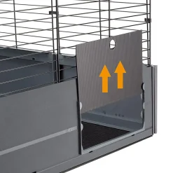 FERPLAST - Cage modulable ouverte pour cochons d'inde multipla open, en grillage métallique et plastique recyclé