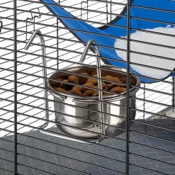Ferplast cage confortable pour fûrets et rats furat, strucutre à plusieurs niveaux avec accessoires inclus, angles renforcés,