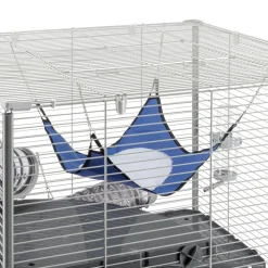 Ferplast cage pour fûrets furet tower, structure verticale sur plusieurs étages, roues et accessoires inclus, métal vernis gris et