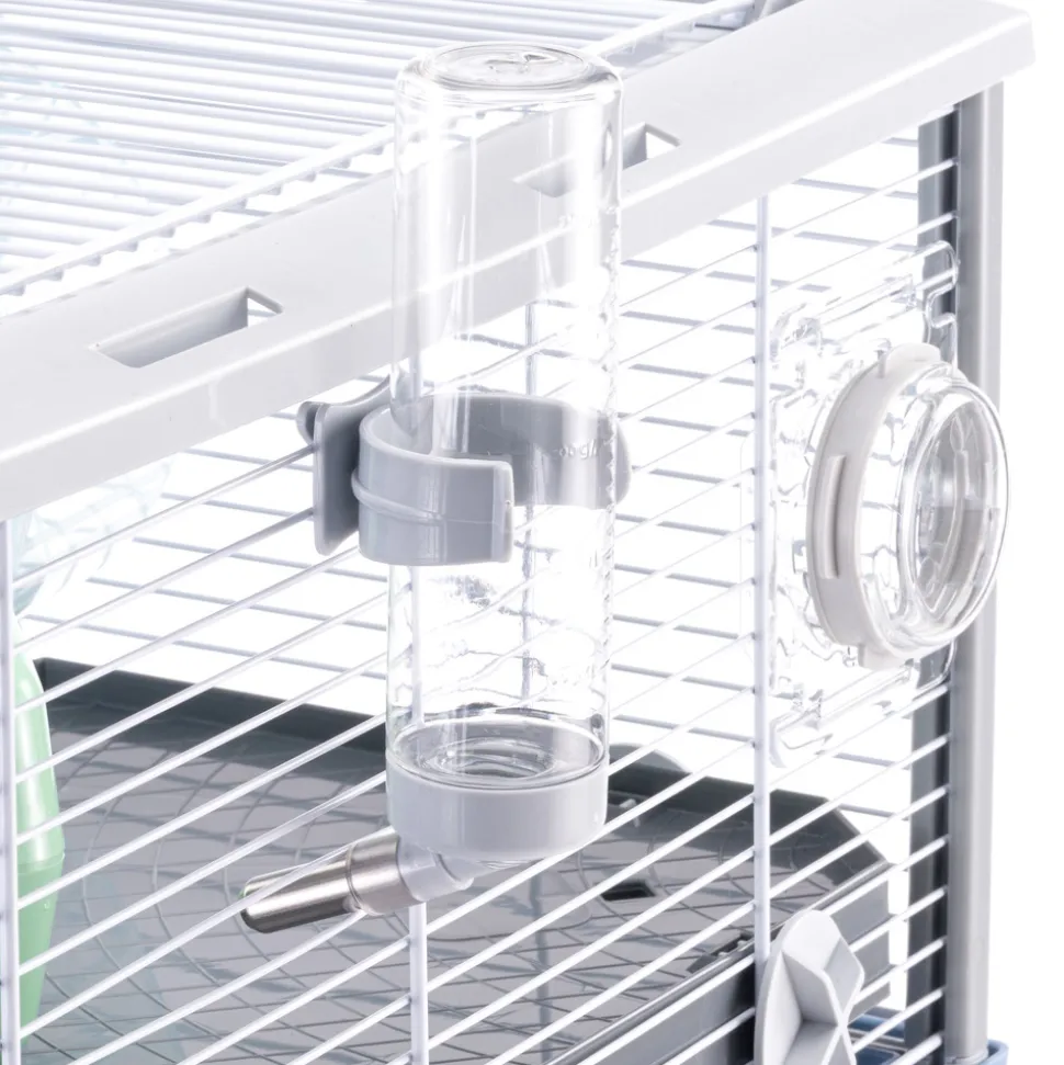 Ferplast cage pour rongeurs criceti 80 pour hamsters, en métal, accessoires inclus : mangeoire, abreuvoir, maison, roue, étagère,