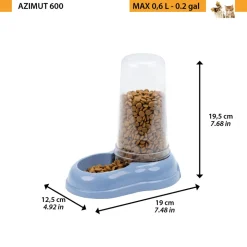 Ferplast distributeur de nourriture ou d'eau pour chiens et chats azimut 600, distributeur de nourriture sèche ou eau 0,6 litre,