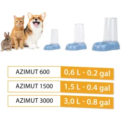 Ferplast distributeur de nourriture ou d'eau pour chiens et chats azimut 600, distributeur de nourriture sèche ou eau 0,6 litre,
