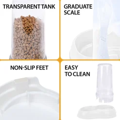 Ferplast distributeur de nourriture ou d'eau pour chiens et chats azimut 600, distributeur de nourriture sèche ou eau 0,6 litre,