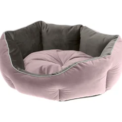 Ferplast divan pour chats et chiens queen 50 con coussin, couchage rembourré pour animaux, double-face, velours doux, lavable,