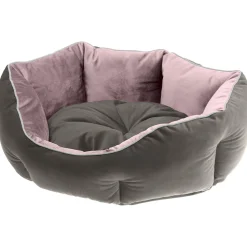 Ferplast divan pour chats et chiens queen 50 con coussin, couchage rembourré pour animaux, double-face, velours doux, lavable,