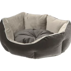 Ferplast divan pour chats et chiens queen 45 con coussin, couchage rembourré pour animaux, double-face, velours doux, lavable,