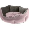 Ferplast divan pour chats et chiens queen 45 con coussin, couchage rembourré pour animaux, double-face, velours doux, lavable,