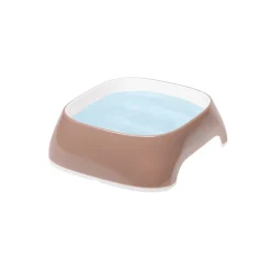 Ferplast gamelle pour chat glam - gamelle à nourriture et à eau pour chat en plastique à la mode, antidérapant, facile à nettoyer,