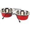 FLAMINGO - Ecuelle duo ø 11 cm 200 ml avec support arjun xs pour chat